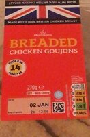 Breaded chicken goijons