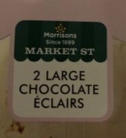 2 Large Chocolate Éclairs