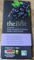 Rum & Raisin Flavour Dark Chocolate