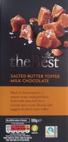 Salted butter toffee Swiss milk chocolate
