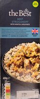 Beef steak stroganoff with white and wild rice