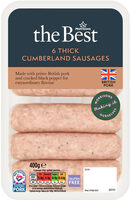 Thick British Cumberland sausages
