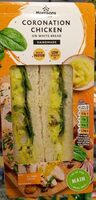Coronation chicken on white bread