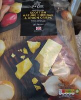Scottish mature cheddar & onion crisps