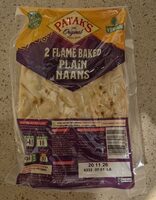 2 flame baked plain naans