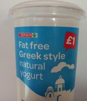 Fat free Greek style natural yogurt