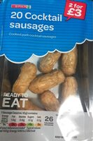 Cooked pork cocktail sausages