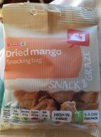 Dried mango snacking bag