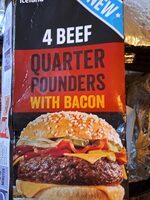 4 Beef Quarter Pounders with Bacon