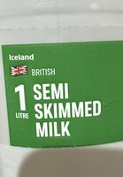 Iceland 1 LITRE BRITISH SEMI SKIMMED MILK า