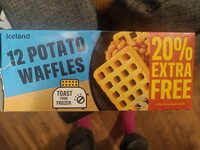 Iceland 12 POTATO WAFFLES TOAST FROM FROZEN For Be