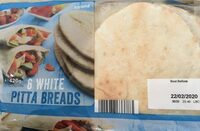 6 White Pitta Breads
