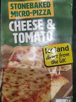 Stonebaked micro- pizza cheese and tomato