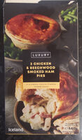 2 Chicken & Beechwood Smoked Ham Pies