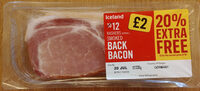 Smoked rindless back bacon rashers with added water