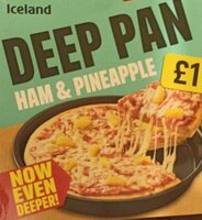 Deep Pan Ham and Pineapple Pizza