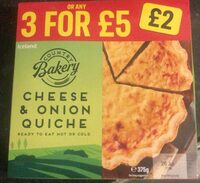 Cheese and onion quiche