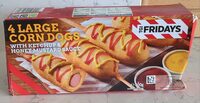 4 Large Corn Dogs with Ketchup & Honey Mustard Sauce