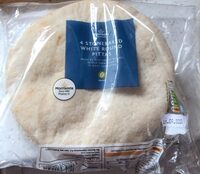 Stone baked white round pittas