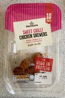 Sweet chilli chicken skewers