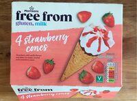 4 Strawberry Cones