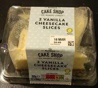 2 vanilla cheesecake slices