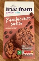 8 double choc cookies