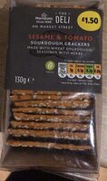 Sesame and Tomato Sourdough Crackers