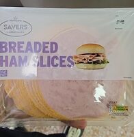 Breaded ham slices