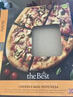 Chicken and basil pesto pizza