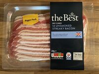 Dry Cured Unsmoked Streaky Bacon