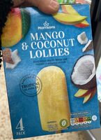 Morrisons MANGO & COCONUT LOLLIES DELICIOUSLY FRUI