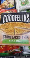Stonebaked thin garlic bread