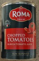 Roma Since 1951 Chopped Tomatoes Nrich Tomato Juic