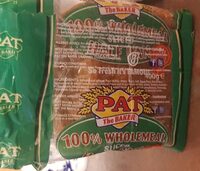 100% wholemeal sliced half pan