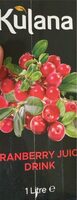 Cranberry juice drink