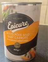Petits pois and baby carrots