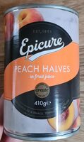 Peach halves in fruit juice