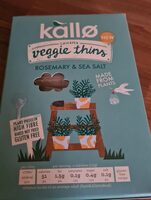 Chickpea Veggie Thins Rosemary And Sea Salt