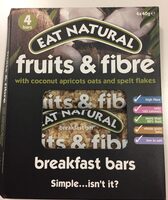 Fruits & Fibre with Coconut Apricots Oats and Spelt Flakes Breakfast Bars 4 x