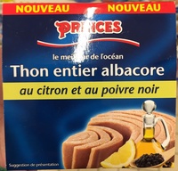 Thon entier albacore au citron et au poivre noir