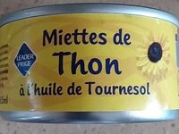 Miettes de thon à l'huile de tournesol