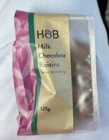 Milk chocolate raisins