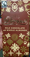 Milk chocolate with whole almonds