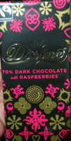 Dark chocolate with raspberries