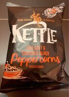 Sea salt and crushed black peppercorns potato chips