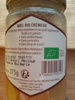 Miel bio crémeux