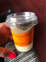 Rhubarbe a la menthe , semoule legere au lait