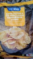 Mature cheddar and Red onion flavour hand cooked crisps