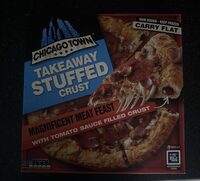 Tomato stuffed crust takesway magnificent meat feast